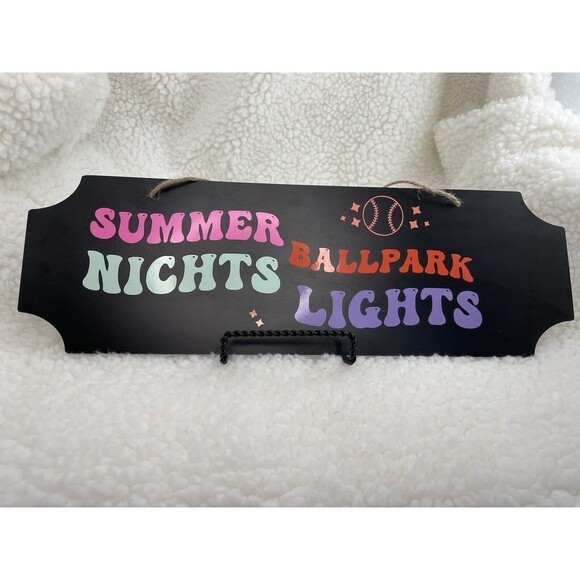 Homemade Summer Nights Ballpark Lights Sign.. - Picture 4 of 6